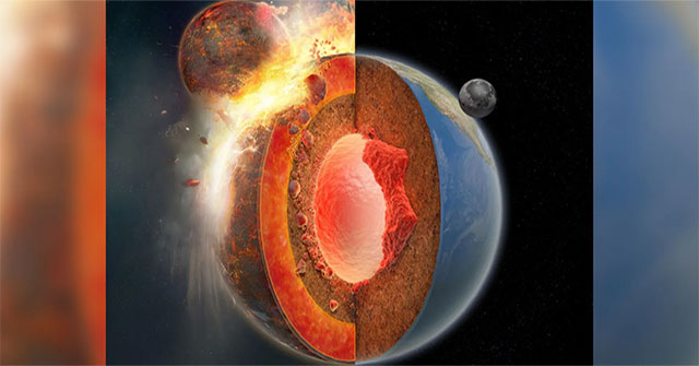 Another planet hidden inside the Earth, causing the continents to shift