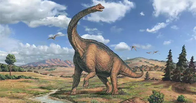 Brachiosaurus dinosaur, just vomiting can kill you already!
