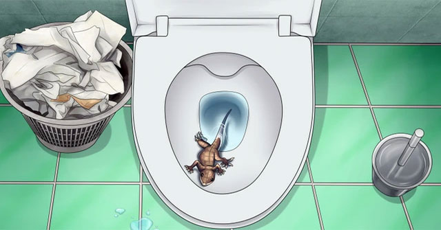 Creatures that can break into the toilet and make you 'cry out'