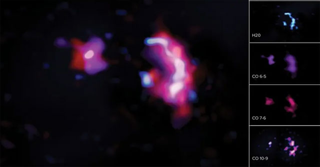 Detects the existence of water in a galaxy 12.8 billion light years from Earth