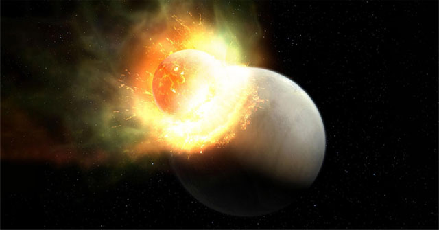 Discovered a planet that lost its entire atmosphere after a huge meteorite impact