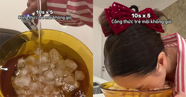 Doctors warn about the 'secret' of soaking your face in ice water to stay young