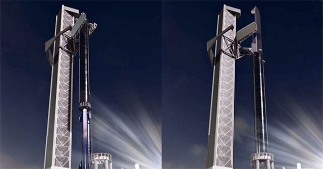 Elon Musk introduces SpaceX's rocket launch tower to Mars