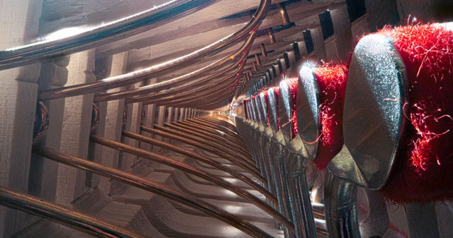 Explore the strangely abstract space inside musical instruments