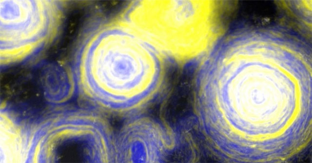 Found mutated bacteria like Van Gogh paintings