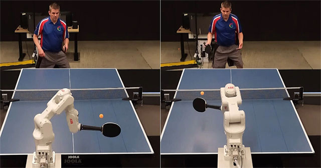 Google unveils amateur table tennis playing robot