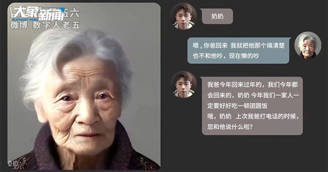 Grandson 'resurrects' dead grandmother using AI, causing a storm online in China