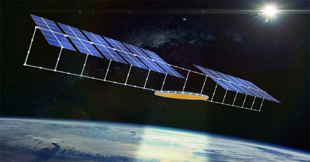 How does a solar power station in outer space work?