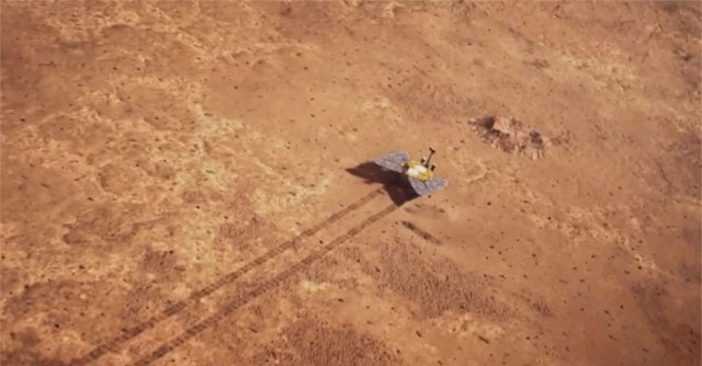 How does the Chinese robot cope with the Martian winter?