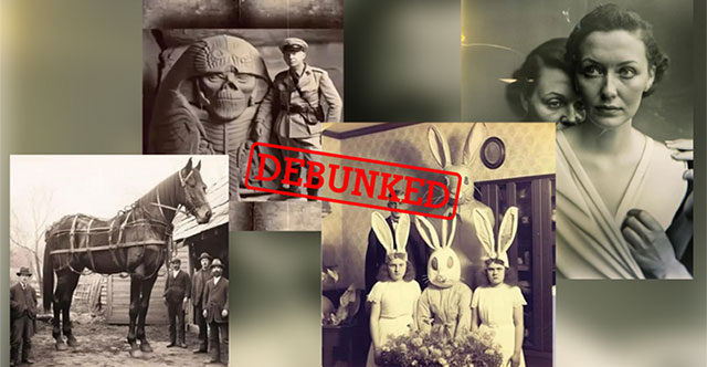 How is artificial intelligence used to create fake history?