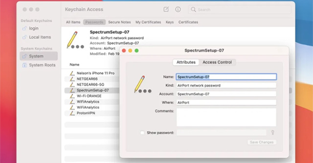 How to find all saved WiFi passwords on Macbook and Windows