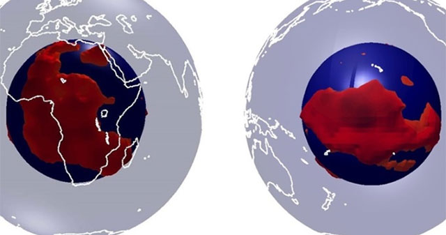 Huge Block of Material Hidden Under Africa and the Pacific Ocean