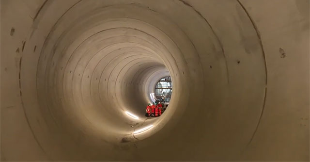 Huge sewer pipes underneath London