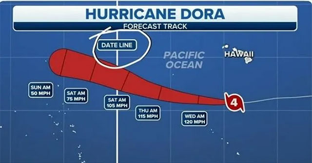 Hurricane Dora makes history with its bizarre path across the ocean, from the Americas to near Asia