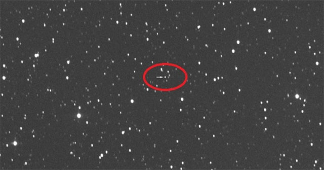 Image of the James Webb telescope seen from Earth