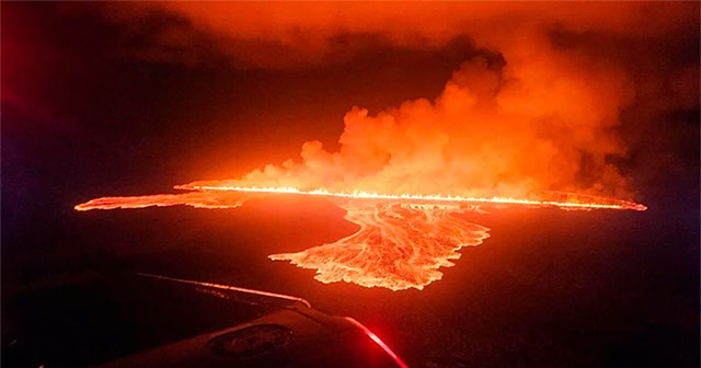 In less than a year, a volcano in Iceland erupted 7 times.