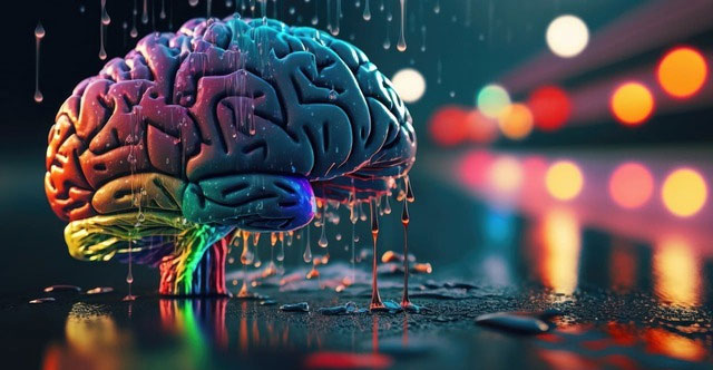 Is color a property of matter or is it created in the brain?