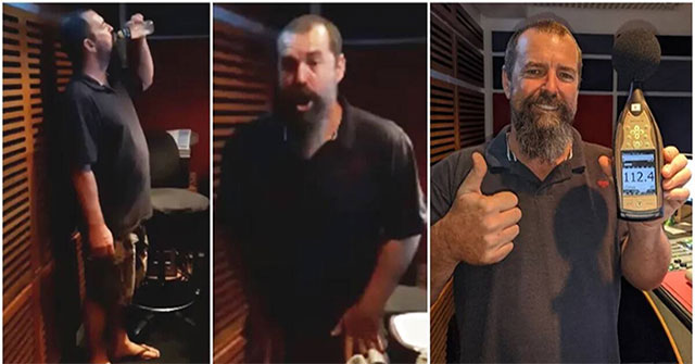 Man breaks world record for loudest burp sound