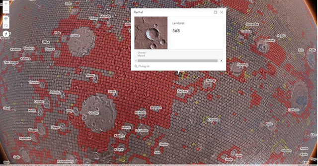 Many investors subdivide and buy virtual land on Mars
