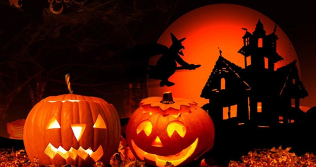 Mysterious and scary symbols on the mystical Halloween day