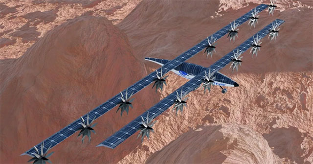 NASA revealed a model of a solar-powered plane on Mars