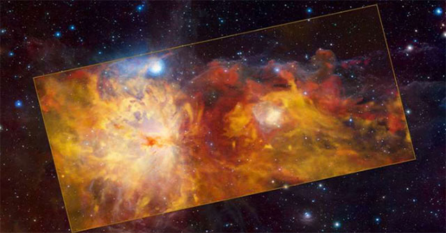 Photo of the 'flame nebula' more than 1,300 light-years away