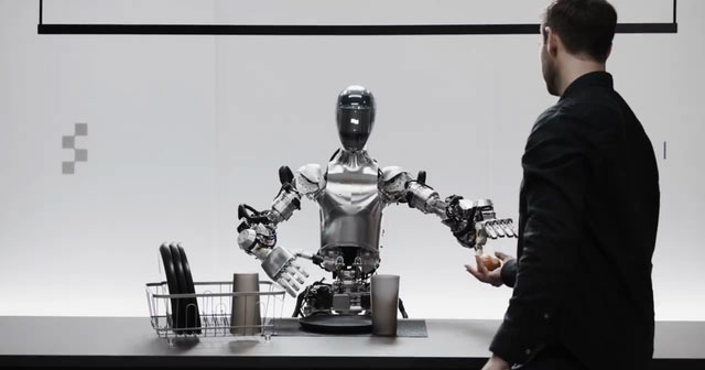 Please watch the video of the robot integrating OpenAI technology conversing with humans