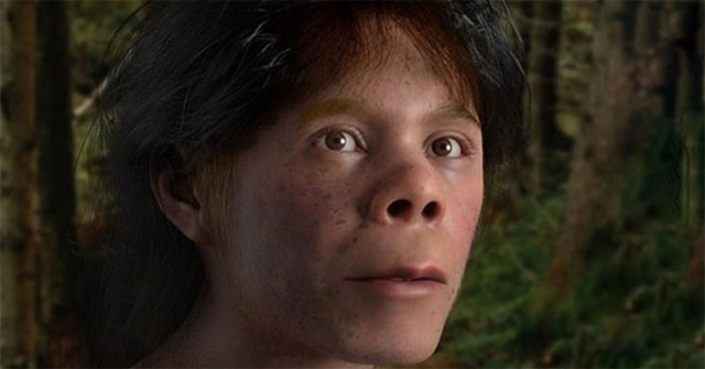 Portrait of an 8-year-old boy who lived 30,000 years ago