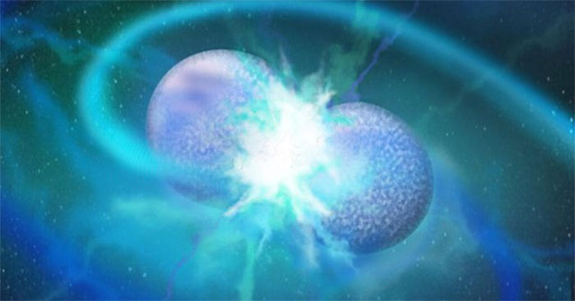 Rare collision of dead stars may give new life