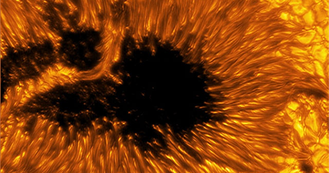 Rare detailed image of sunspot