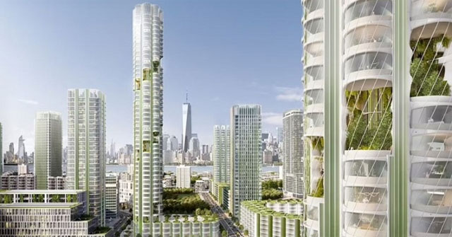 Skyscrapers can absorb 1,000 tons of CO2 per year
