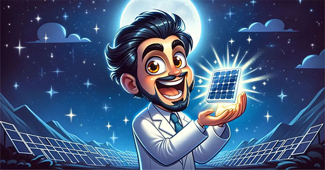 Solar panels capture invisible energy at night to produce electricity