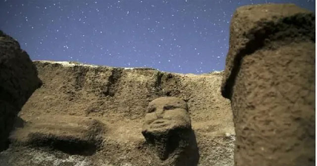 Strange human head carvings found in Turkey