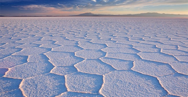 Strange patterns on the world's largest salt flat