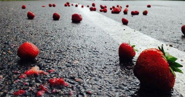 Strawberry-scented asphalt to relieve workers' suffering