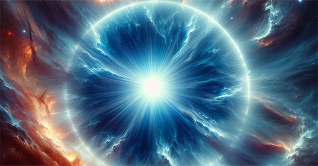 The birth of a super giant green 'monster', 10,000 times brighter than the Sun