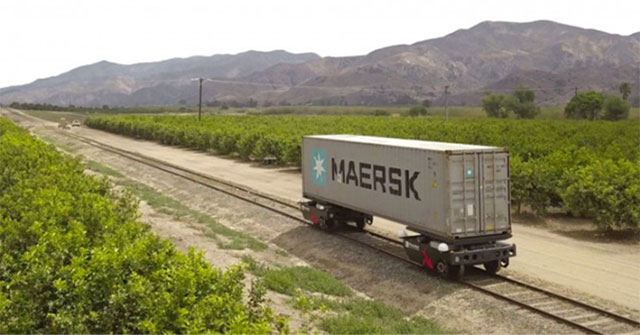 The concept of a freight train that can separate carriages and self-propelled