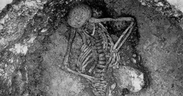 The creepy mystery of the Iron Age skeleton buried in a strange position in the ancient castle