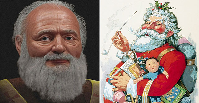 The face that inspired Santa Claus revealed for the first time