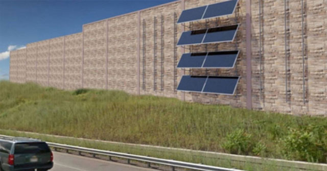 The first solar-mounted soundproof wall in the US