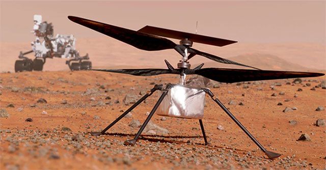 The Ingenuity rover helicopter on Mars sends final information back to Earth