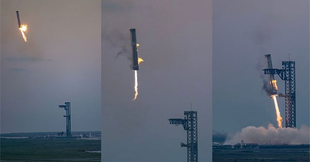 The Mechazilla machine revealed: Mysterious technology helps SpaceX easily 'capture' rockets hovering in mid-air.
