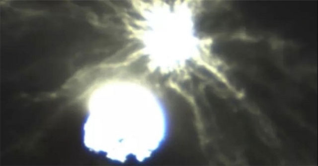 The moment NASA spacecraft crashed into an asteroid