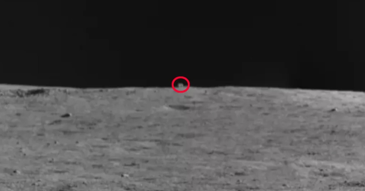 The moon appears 'mysterious hut' in the dark half