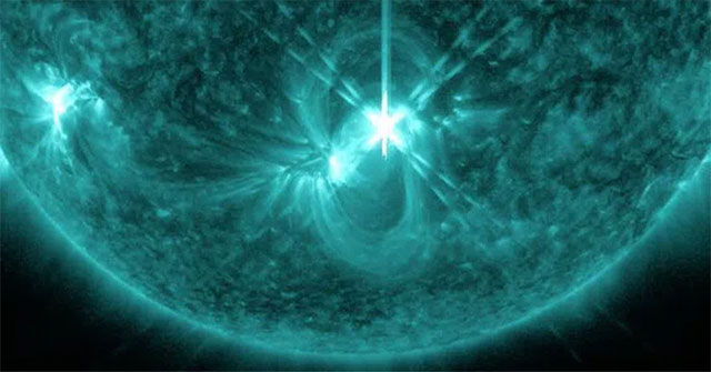 The most powerful 'cosmic flare' is shooting straight at Earth