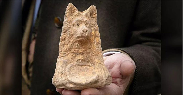 The mystery of the 2,000-year-old dog head statue buried under the road surface: the entrance to the 'world of the dead'