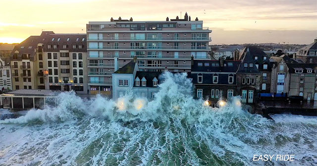 The place where for 6 months, 13m high tidal waves were thrown straight onto the roof of a 3-storey house.