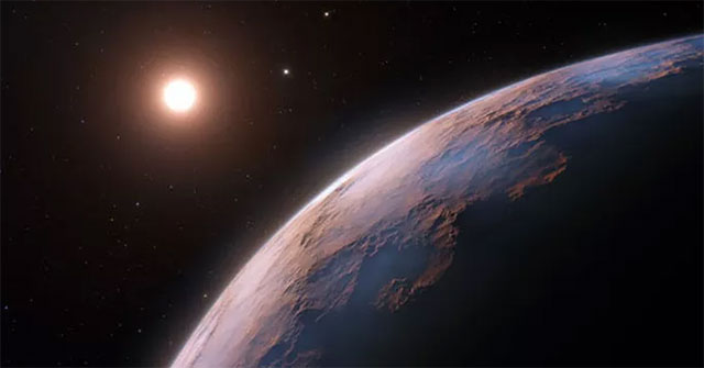 The planet as bright as a diamond flies next to the 'Two-sided Earth with life'