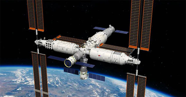 The structure of the Chinese space station after completion