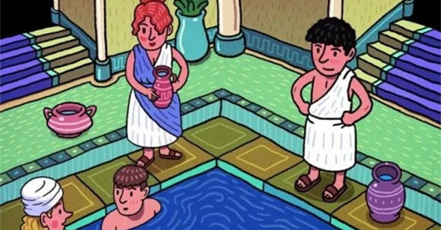 The truth about the rather 'creepy' way of bathing and going to the toilet of ancient people